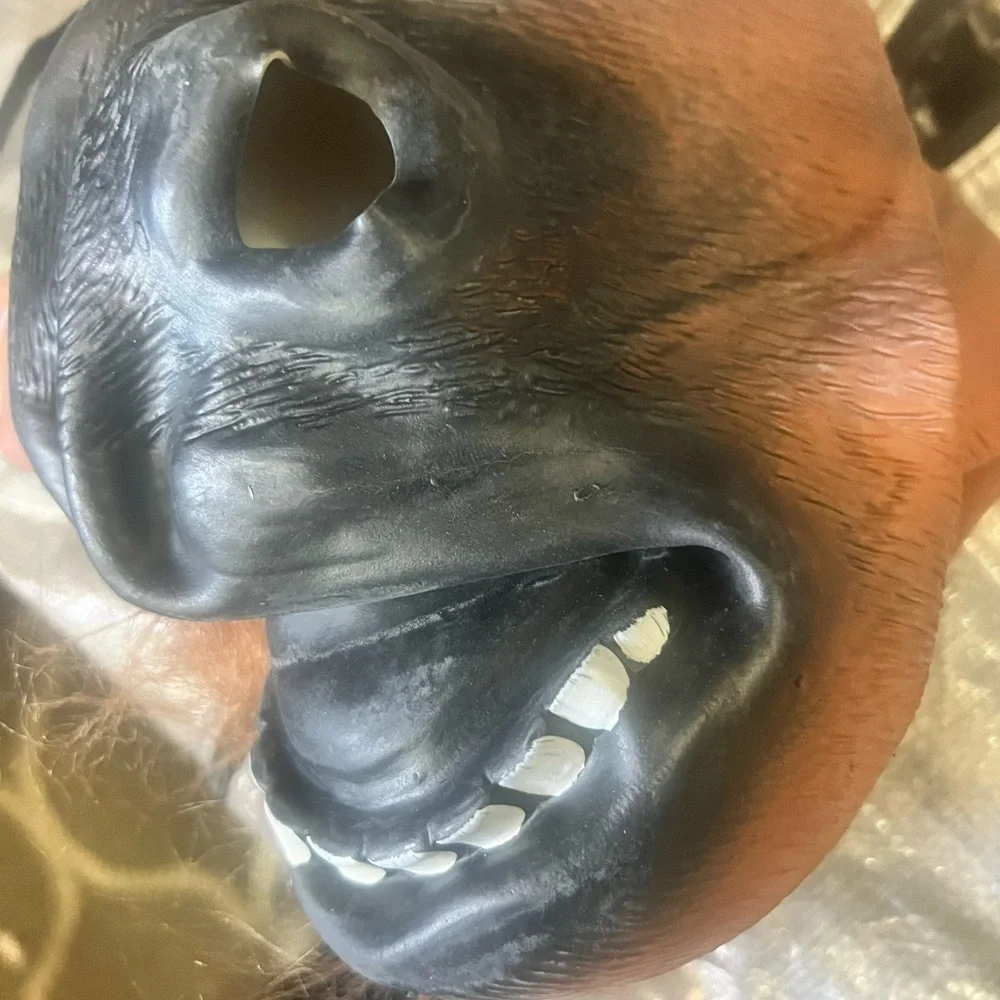 Horse Latex Mask Brown Horse Mask Halloween mask